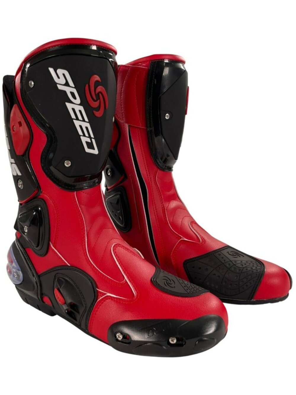 Riding Tribe Speed Moto Sport Motorcycle Boots Red Racing Gear Men's Size 12 NEW